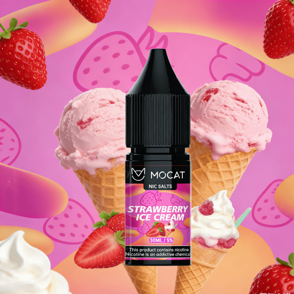 mocat liquids 30ml - STRAWBERRY ICE CREAM